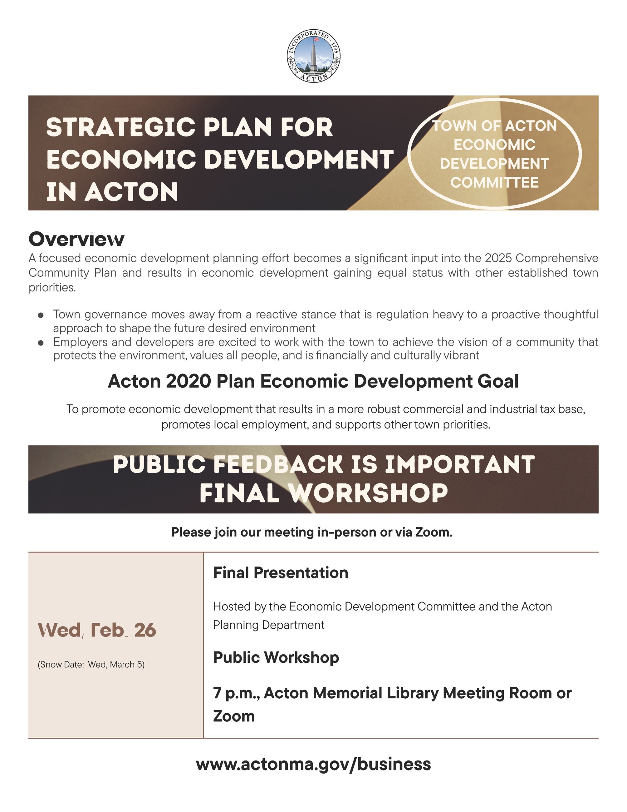 Strategic Plan Public Workshops final workshop Feb 26 2025